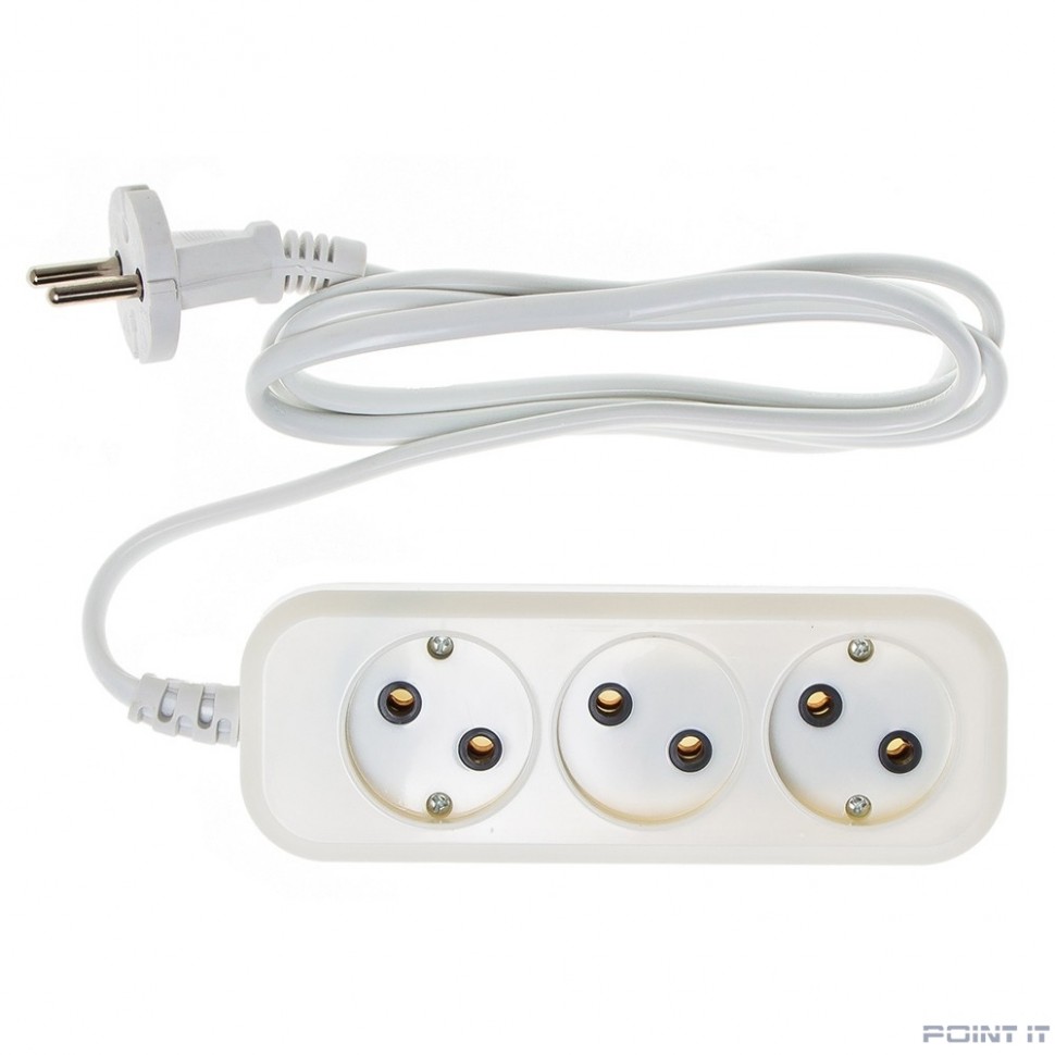 BURO Сетевой удлинитель 3 розетки,1.5 метра, (BU-PSL3.1/W), белый (пакет ПЭ) {475331}
