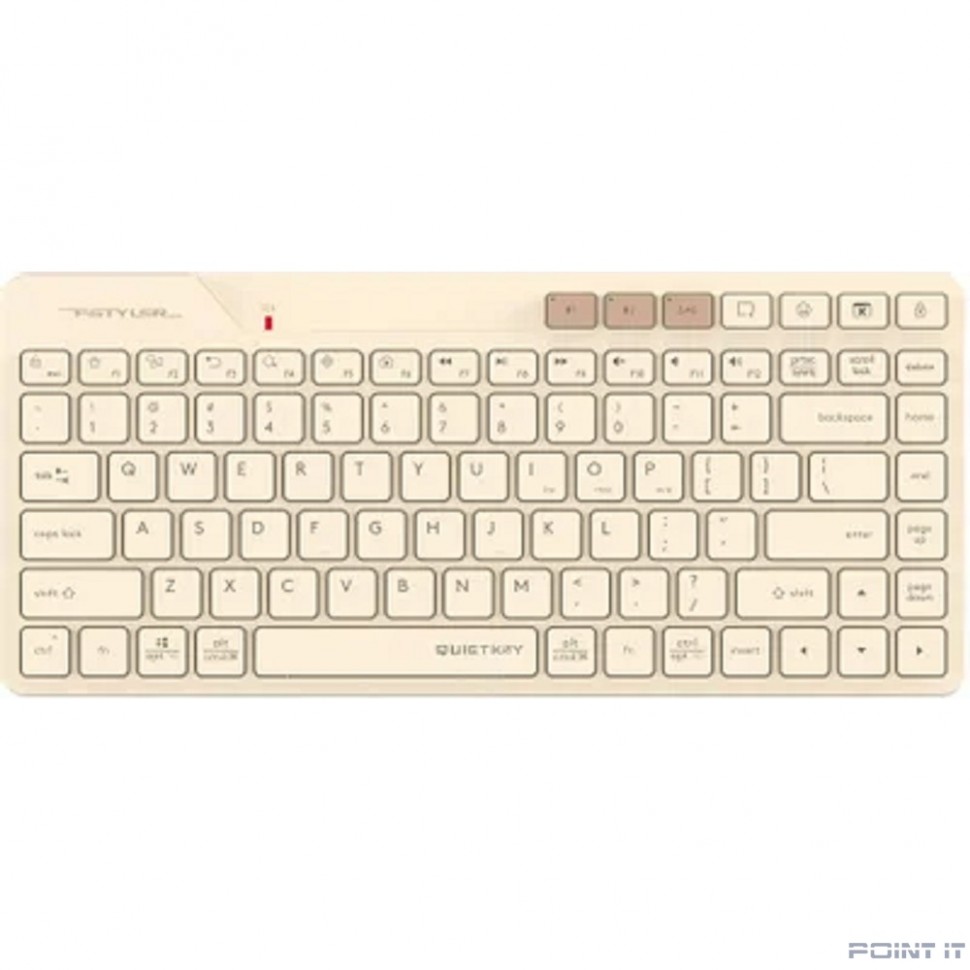Клавиатура беспроводная A4Tech Fstyler FBK26C AS бежевый (USB, BT/Radio, slim Multimedia) (FBK26C AS)