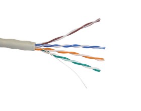 Кабель Skynet Light UTP4 cat.5е, одножильный, 305м, Cu, Проходит Fluke тест, серый