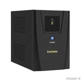 Exegate EX292802RUS ИБП ExeGate SpecialPro UNB-1600.LED.AVR.2SH.3C13.USB <1600VA/950W, LED, AVR, 2*Schuko+3*C13, USB,съемн.кабель, металлический корпус, Black>