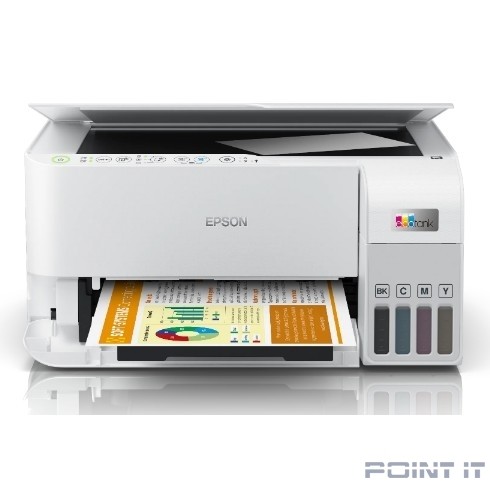 МФУ струйный Epson L3556 цветная печать, A4, цвет белый [c11ck59504]