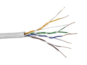 Кабель Skynet Premium UTP4 cat.5е, одножильный, 305м, Cu, Проходит Fluke тест, нг(А)-LSLTx, светло-серый