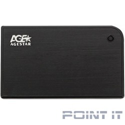 AgeStar 3UB2A14 BLACK USB 3.0 Внешний корпус 2.5" SATA AgeStar 3UB2A14 (BLACK) USB3.0, алюминий, черный, безвинтовая конструкция [10604]