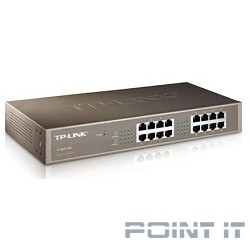 TP-Link TL-SG1016D 16-портовый гигабитный настольный/монтируемый в стойку коммутатор SMB