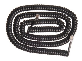 Шнур телефонный витой (4р4с) 7,5 метра / черный, NETKO Optima