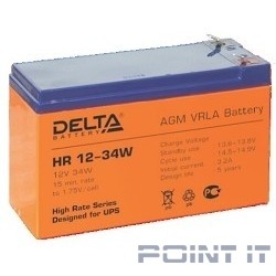 Delta HR 12-34W (9 А\ч, 12В) свинцово- кислотный  аккумулятор