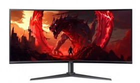 Монитор Acer XZ342CUV3bmiiphx 34'', Curved 1500R Black, 21:9, VA, 3440x1440, 1 / 4ms, 400cd, 180Hz, 2xHDMI, 1xDP, SPK, HAS