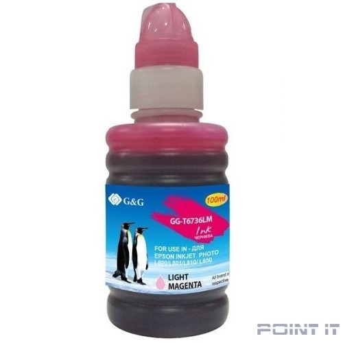 Чернила G&G GG-T6736LM светло-пурпурный100мл для Epson L800, L805, L810, L850