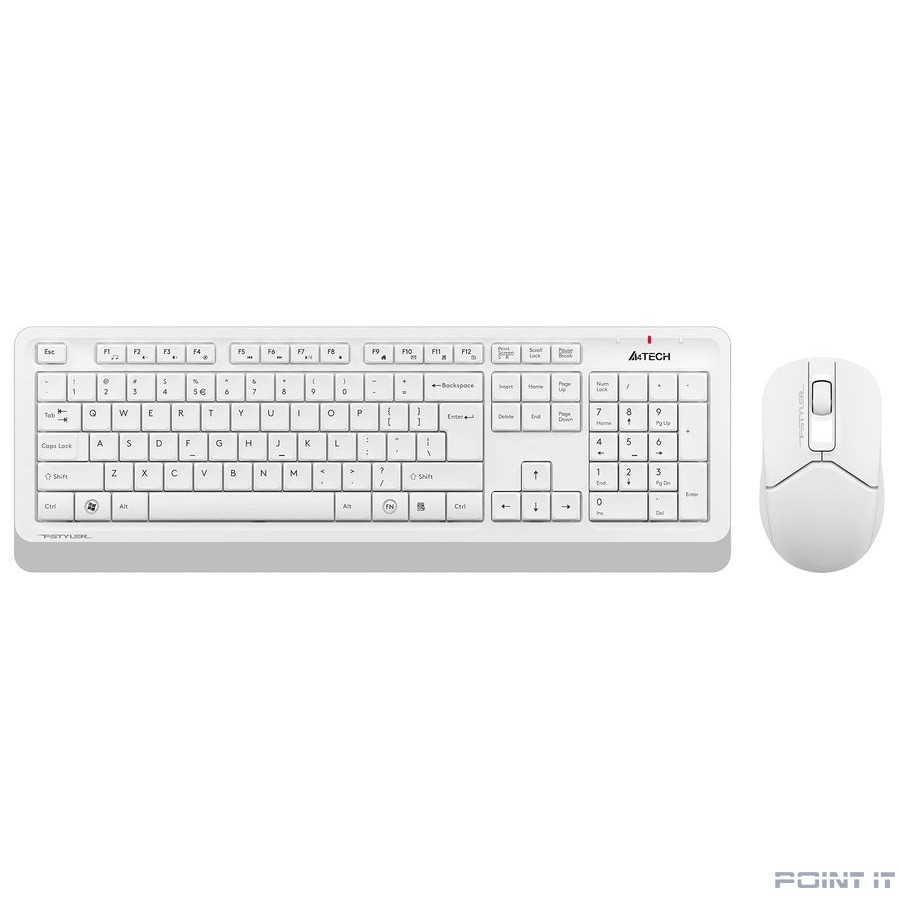 Клавиатура + мышь A4Tech Fstyler FG1012 клав:белый мышь:белый USB беспроводная Multimedia [1599042]