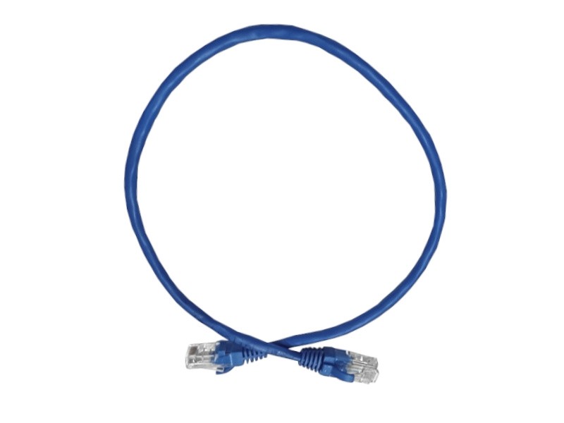 Патч-корд UTP4 cat.5е, 0.5м, CCA, LSZH, синий, литой коннектор NETKO Optima
