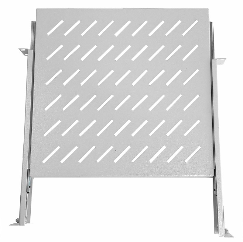 Полка выдвижная 1U для шкафа глубиной 600 (483х400), серая