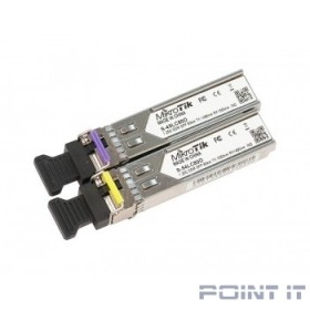 MikroTik S-4554LC80D Пара модулей S-45LC80D (1.25G SM 80km TX 1490nm/ RX 1550nm, Single LC connector)+S-54LC80D (1.25G SM 80km TX 1550nm / RX 1490nm,Single LC connector)