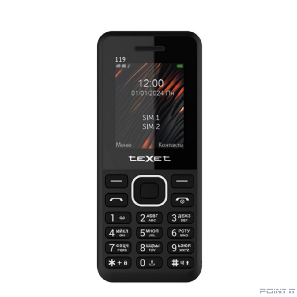 TEXET TM-119 цвет черный без ЗУ