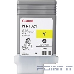 Canon PFI-102Y 0898B001 Картридж для Canon imagePROGRAF iPF605, iPF610., iPF650, iPF655, iPF710, iPF750, iPF755, LP17, iPF510, Желтый, 130 мл.(GJ) 