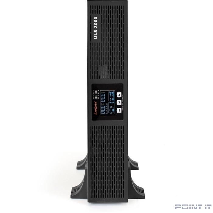 Exegate EP285648RUS ИБП On-line ExeGate PowerExpert ULS-3000.LCD.AVR.C13.USB.RS232.SNMP.2U <3000VA/3000W, On-Line, PF=1, LCD, 6*IEC-C13, RS232, USB, SNMP-slot, Rackmount 2U/Tower, Black>
