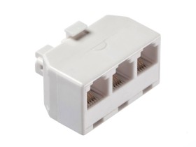 Переходник телефонный штекер RJ11 (6p4c) на три гнезда RJ11 (6p4c) / блистер, Netko РАСПРОДАЖА