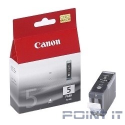 Canon PGI-5Bk  0628B024 Картридж для Canon MP500/800/iP4200/R5200/522R, Черный, 505стр.