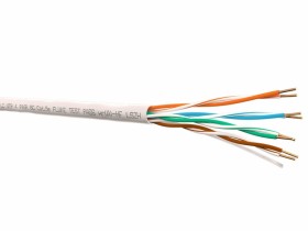 Кабель LC UTP4 cat.5е, одножильный, 305м, Cu, Проходит Fluke тест, нг(А)-HF LSZH, серый 