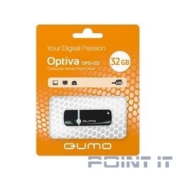 USB 2.0 QUMO 32GB Optiva 02 Black [QM32GUD-OP2-black]