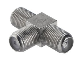 Переходник соединитель на 3 гн F тройник (цинк), NETKO Optima