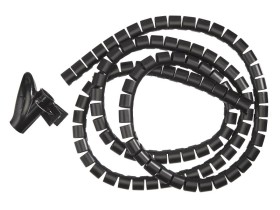 Органайзер  для проводов с инструментом для укладки, ID-20mm, 2м, пластик, черный NETKO Optima